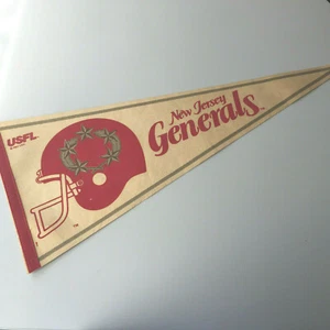 Vtg 1982 USFL New Jersey Generals pennant full size 30x12" HTF Football - Picture 1 of 6