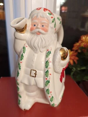 De colección Lenox 1999 Holiday Santa Patines To A New Millennium Jarra de Navidad  Foto 1 de 4