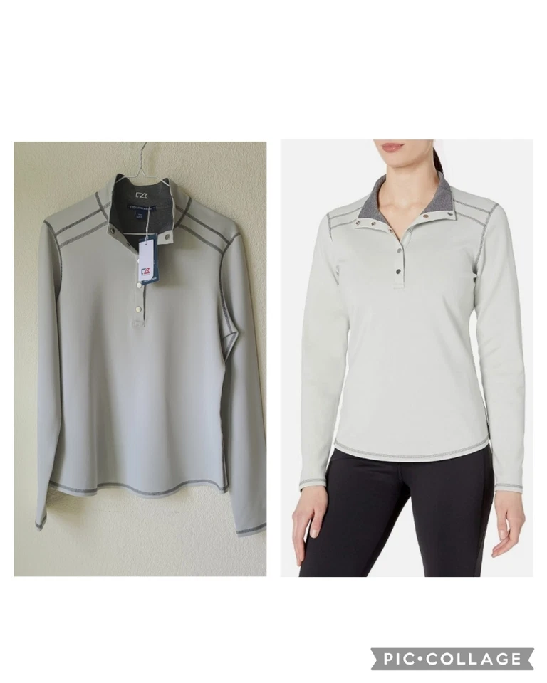 Cutter Buck Women Reversible Jacket Medium Pullover 50+ UPF Stretch Logo Drytec - Image 1 of 4