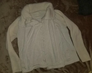 Damen-Sweatjacke Sonoma beige vorne offen Größe Small - Bild 1 von 5