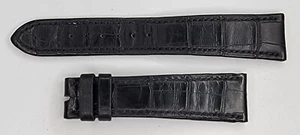 Authentic Patek Philippe Geneve Black Leather Watch Strap 20/16mm, 74+113mm C43 - Picture 1 of 2