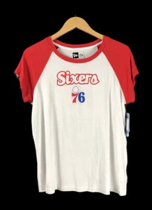 Philadelphia 76ers Joel Embiid Women's T-Shirt Size Medium Raglan Tee - Picture 1 of 6