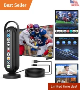 TV Antenna Long Range Indoor Outdoor 999 Miles HD Supports 4K 8K for Free Cha... - Picture 1 of 8