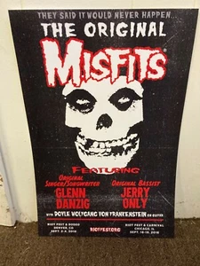 Misfits 2016 Glenn Danzig Jerry Only Chicago Denver Cardstock Concert Poster - Picture 1 of 1