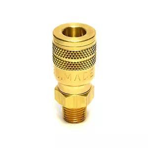 Foster raccordi connettore tubo aria accoppiatore rapido ottone solido 1/4 spina utensile NPT M - Foto 1 di 8