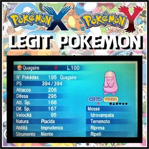 Legit Pokemon X Y • TANK SHINY Quagsire 6IV PERFECT RELAXED COMPETITIVE+ - Picture 1 of 1