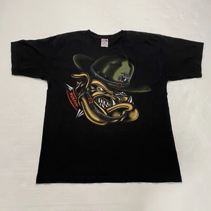 Bayside schwarzes kurzärmliges Herrenhemd United States Marine Corp Bulldog Gr. Lg - Bild 1 von 8