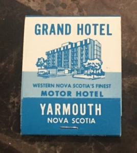 *Vintage Matchbook Grand Hotel - Motor Hotel Yarmouth, Nova Scotia (12) - Foto 1 di 3