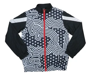 Ideology Big Boys XL/16 Stars & Stripes Full Zip Windbreaker Jacket NWT Noir - Picture 1 of 1