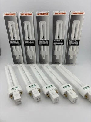 ⚡️5 Pack⚡️SYLVANIA DULUX S 9w Compact Fluorescent  21272 827 G23 CF9DS/827/ECO - Image 1 of 4