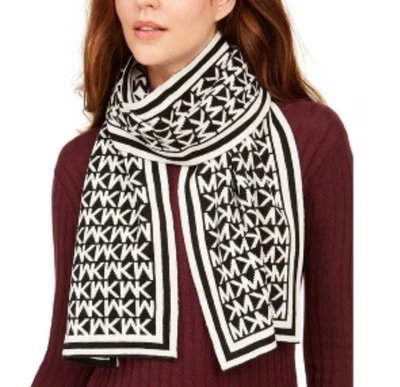 Michael Kors Women's Monochrome Logo Scarf One Size - Image 1 of 4