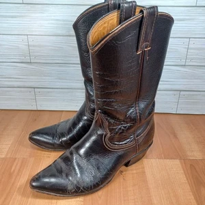 Nocona boots Womens 7B Western Cowgirl Roper Biltrite Pointed Toe With Toe Taps - Picture 1 of 21