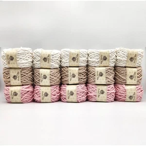 15 Balls Macrame Cotton Cord 7 mm Crochet Knitting Yarn Baskets Wall Decor - Picture 1 of 3