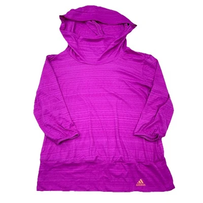 Camisa Adidas Feminina Grande Pulôver Rosa Performance Funil Pescoço Luz de Corrida - Imagem 1 de 4