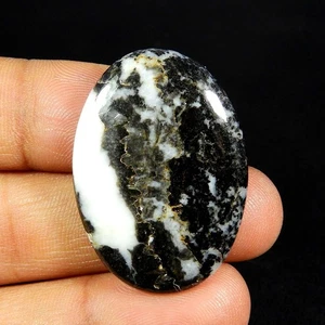 Blanco Negro Búfalo Turquesa Cabujón Forma Ovalada Piedras Preciosas Naturales 36 Cts #10941 - Imagen 1 de 6