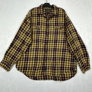 Vintage Abercrombie & Fitch Shirt Men XL Green Plaid Flannel Button Up Adult - Picture 1 of 7