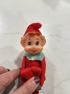 Vintage 9" Pixie Weihnachten Knie Umarmung Elfe Japan - Bild 1 von 5