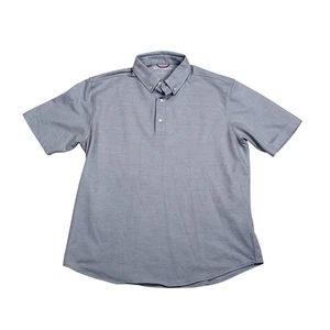Camisa polo Western Rise para hombre grande azul mezcla de lana merino rendimiento de golf - Imagen 1 de 6