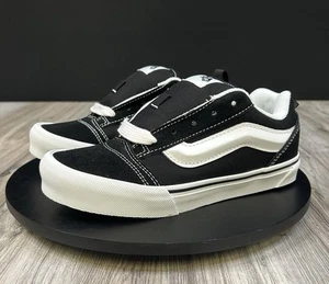 Vans Knu Skool Skate Shoes Black/True White VN000D2T6BT Junior Size 4, New - Picture 1 of 11