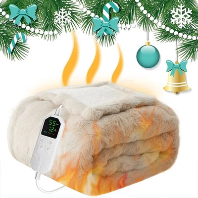 Faux Fur Blanket Electric Blanket Thermal Blanket Electric Bed Sofa Cosy Blanket Heating Mat - Image 1 of 4