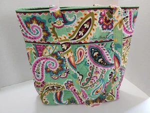 Vera Bradley Beuteltasche groß Tutti Frutti Paisley grün pink nicht mehr produziert 13,5 x 14 - Bild 1 von 9