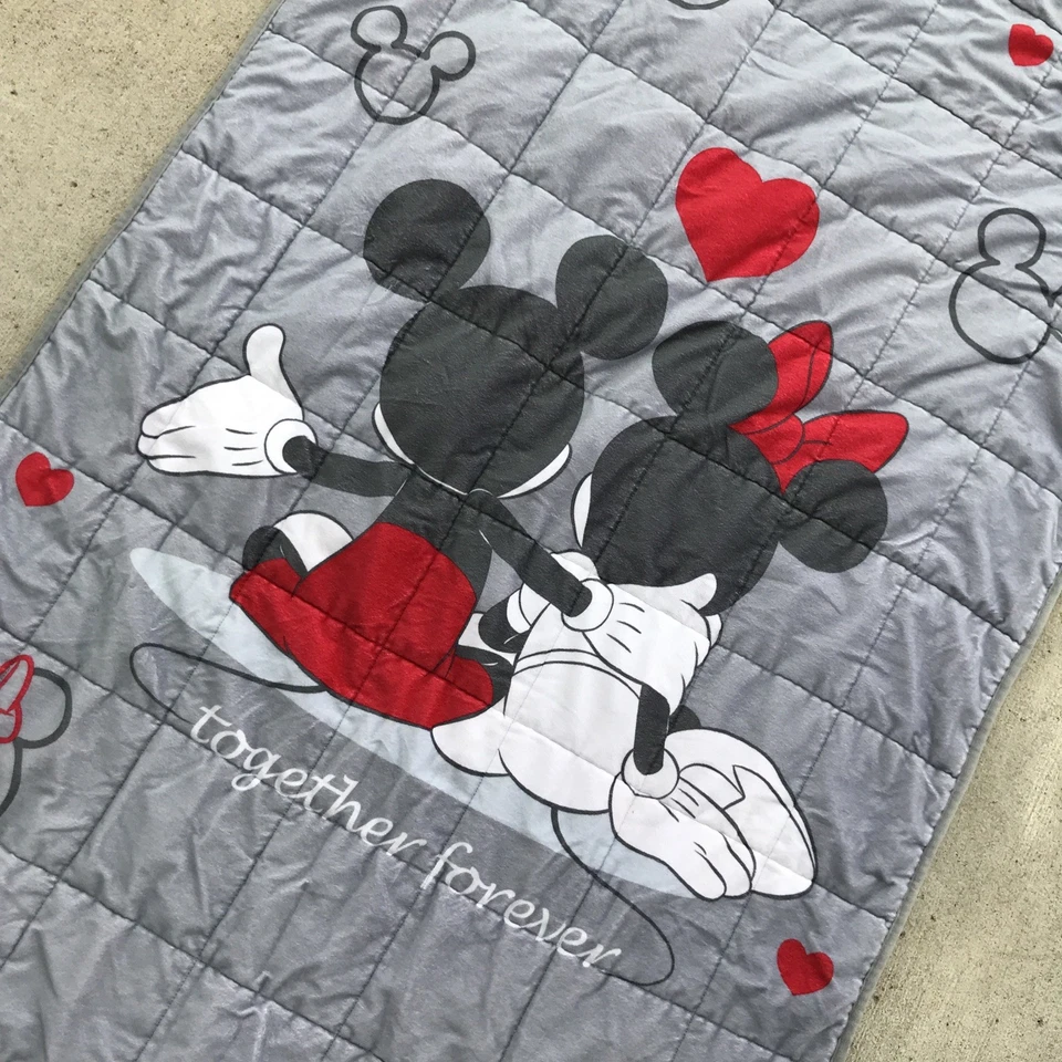 Disney Mickey & Minnie Mouse Manta con Peso Lanzamiento de Vuelta Niños Adultos 58 x 37 Foto 1 de 4