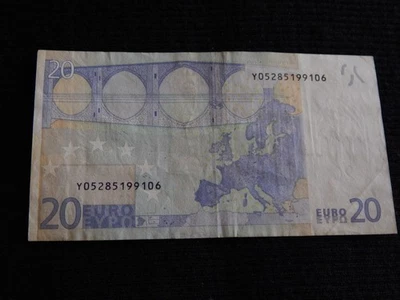 GREECE 20 EURO 2002 Draghi printer N007A5 Circulated in good condition - Image 1 of 2