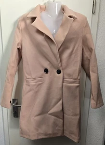 Trenchcoat Größe: S Rosa Übergangsmantel mit Knopfverschluss - Bild 1 von 8