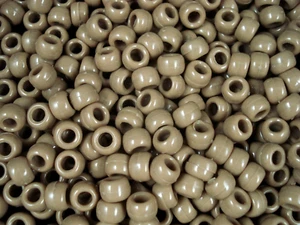 Pony Beads 9x6mm Khaki 500pc Bulk Pack Kids Hair Toy Bracelets  - Bild 1 von 2
