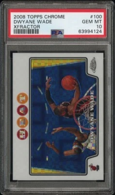 DWYANE WADE 2008 TOPPS CHROME X-FRACTOR REFRACTOR /288 PSA 10 HEAT RARE - Image 1 of 2