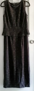 Scott McClintock Full Length Beaded Black Formal Party Evening Dress Size 12 - Picture 1 of 4