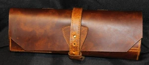 Rotolo coltello da chef in pelle Aaron Leather Goods TAN KR77 pelle nuovo! PICCOLO! - Foto 1 di 7