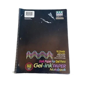 Cuaderno de papel forrado negro Riverside regla ancha 8,5 x 11 48 páginas - Imagen 1 de 5