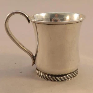 Rare Early American Coin Silver Child’s Mug MM to Sarah Demilt New York c. 1810 - Picture 1 of 7