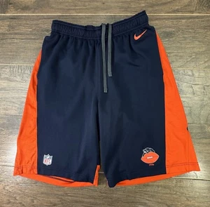 Nike Chicago Bears Shorts Mens Medium Blue/Orange NFL On Field Dri-Fit Practice - Picture 1 of 11