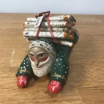 Leo Smith FLYING WOODSMAN SANTA ORNAMENT. Limited Edition Midwest 1997/2500 - Image 1 of 4