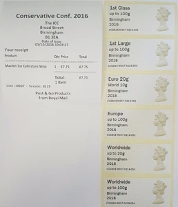 CONSERVATIVE CONFERENCE BIRMINGHAM - MACHIN COLLECTOR STRIP - Picture 1 of 2