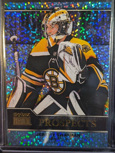 2021-22 Skybox Metal Universe Premium Prospects Sapphire #PP-10 Jeremy Swayman