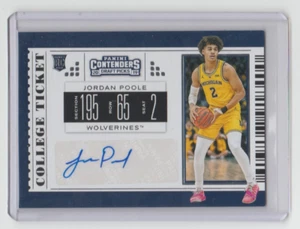 JORDAN POOLE 2019 Contenders Draft Picks COLLEGE TICKET Autograph SP RC AUTO - Picture 1 of 2