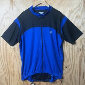 Camiseta de ciclismo Canari para hombre 2XL azul/negro manga corta cremallera completa 2 bolsillos - Imagen 1 de 4