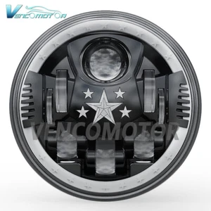 1pc 7" Inch DRL LED Headlight Halo Fit for Jeep Wrangler LJ CJ JK TJ - Picture 1 of 10