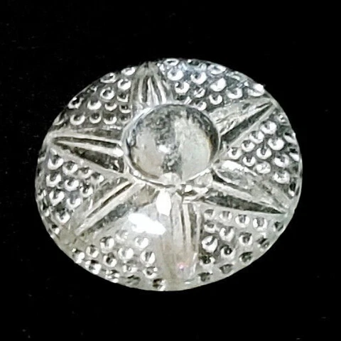 Antique Charmstring Glass Button-Molded Back-13/16" NBS MEDIUM Cover