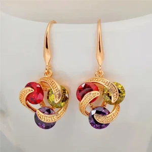 Lymphatic Slimming Magnetic Weight Loss Earrings for Women Sparkly Rhinestone Da - Picture 1 of 51