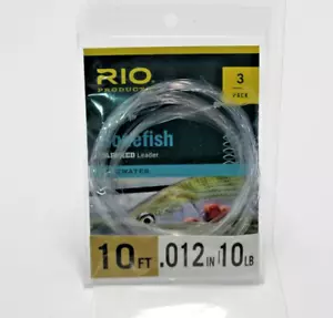 Rio Products Leaders Bonefish Knotless Leader 10' 10Lb 4.5kg 3PAK Clear - Picture 1 of 2
