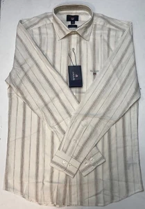 Gant Herren Langarm Hemd Streifen Kragen Slim Fit Hellbeige (A20) - Bild 1 von 8