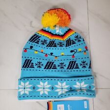 ALDI Holiday Christmas Lights Winter Collection Beanie Winter Holiday Blue NEW