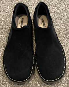 Clarks Collection Womens Slip On Shoes Black Perforated Suede Women’s Size 8 39