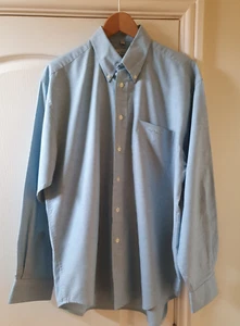 Camicia uomo Ben Sherman blu chiaro manica lunga cotone colletto abbottonato 16 41 - Foto 1 di 11