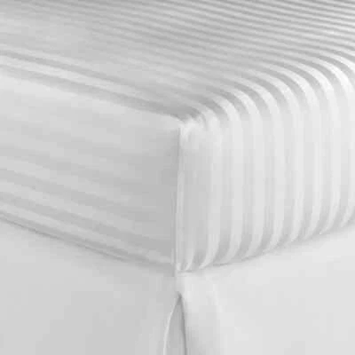 EXTRA DEEP FITTED SHEET 300TC 100% EGYPTIAN COTTON BED SHEET DOUBLE SUPER KING - Image 1 of 4