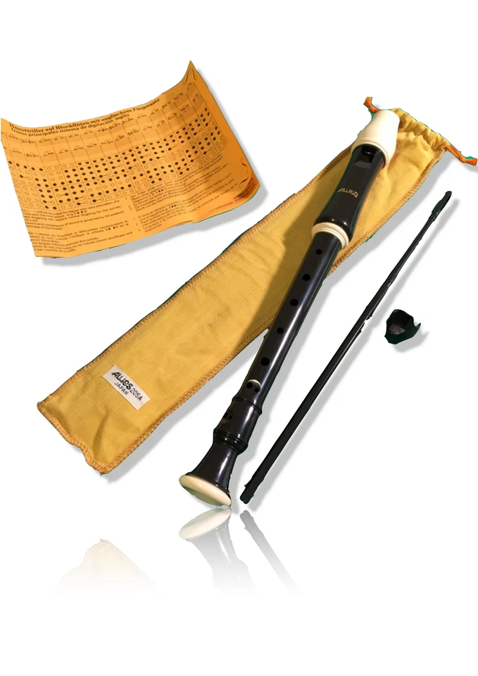 Aulos 205A Descant Soprano Recorder (Yellow Bag) School Recorder 3 piece New UK - Image 1 of 1